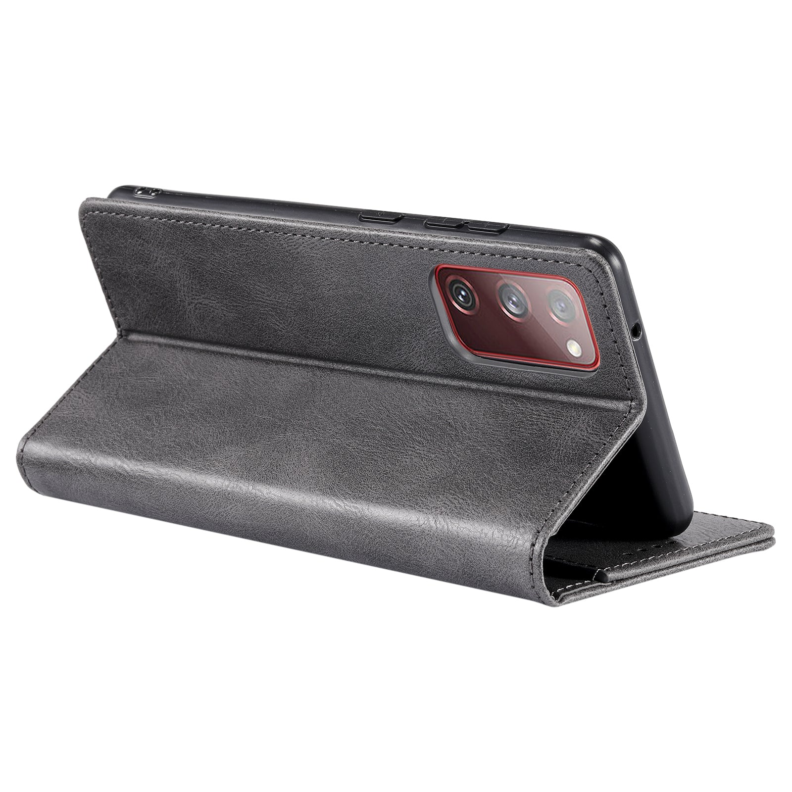 TTUDRCH Style 007 Leather Case for Samsung Galaxy S20 FE / S20 FE 5G / S20 FE 2022 / S20 Lite RFID Blocking Stand Wallet Cover - Grey TTUDRCH Style 007 Leather Case for Samsung Galaxy S20 FE / S20 FE 5G / S20 FE 2022 / S20 Lite RFID Blocking Stand Wallet Cover - Grey